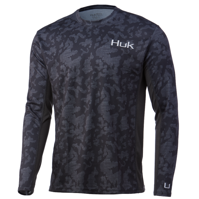 Huk Icon X Running Lakes Long Sleeve Volcanic Ash Mens