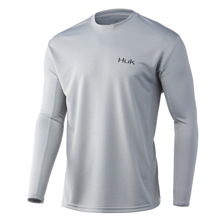 Huk Icon X Long Sleeve Jersey Overcast Grey Mens