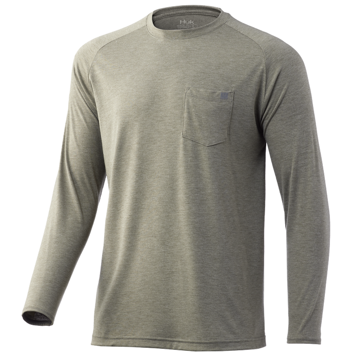 Huk Waypoint Long Sleeve Tee Moss Mens