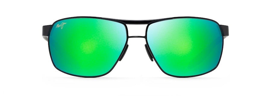 Maui Jim The Bird Black With Black & Khaki Temples Mauigreen Superthin Glass