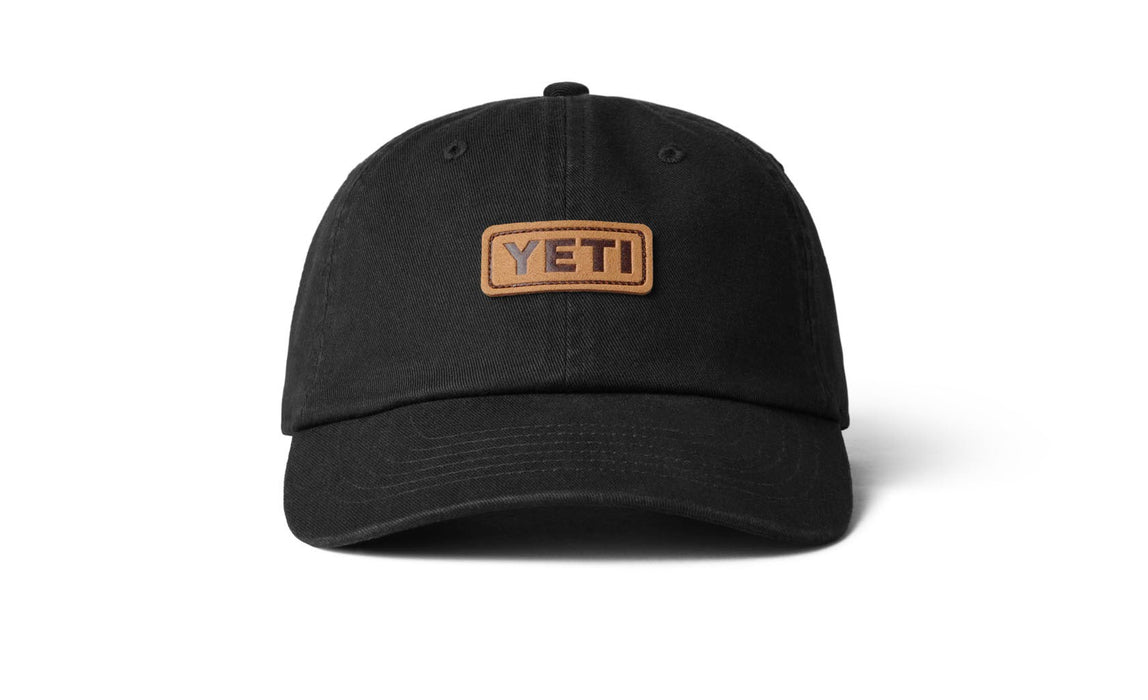 Yeti Leather Logo Badge Soft Crown Black