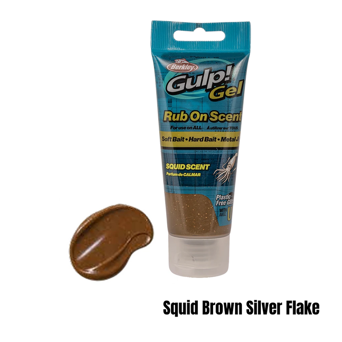 Berkely Gulp Gel 80ml Scent Tube [col:squid Brown Silver Flake]