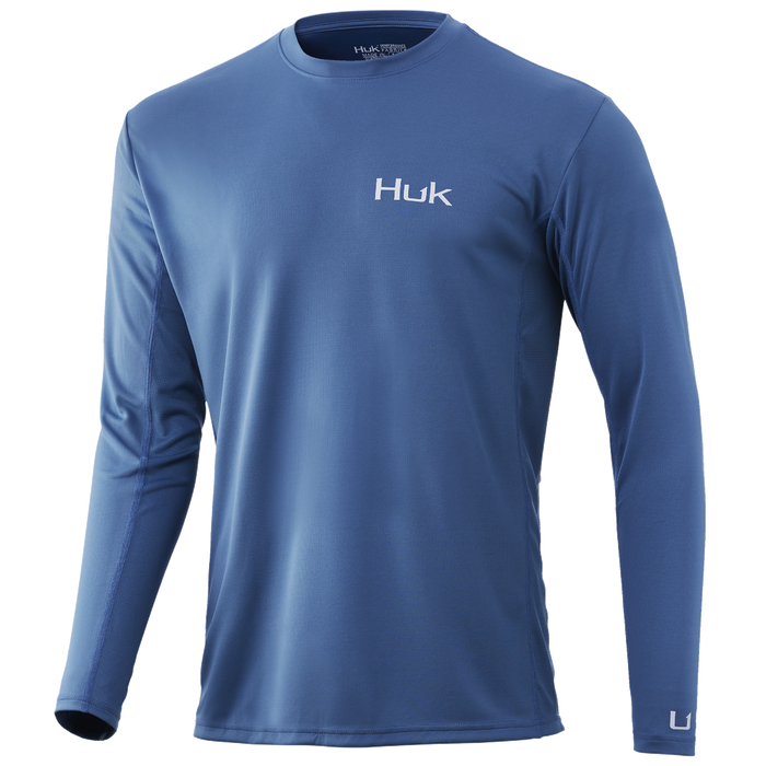 Huk Icon X Long Sleeve Jersey Titanium Blue Mens