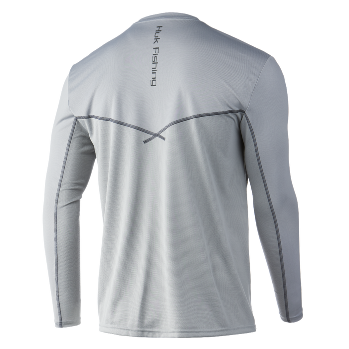 Huk Icon X Long Sleeve Jersey Overcast Grey Mens