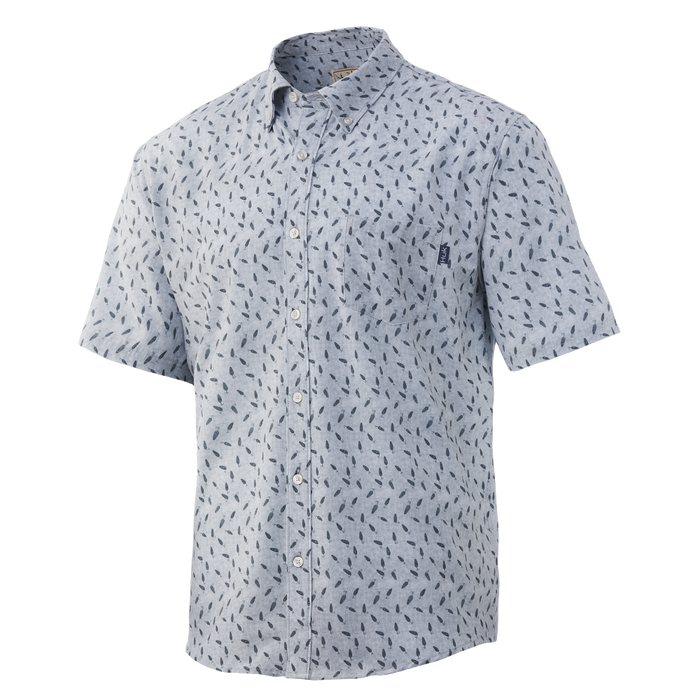 Huk Kona Lure Short Sleeve Shirt Volcanic Ash Mens