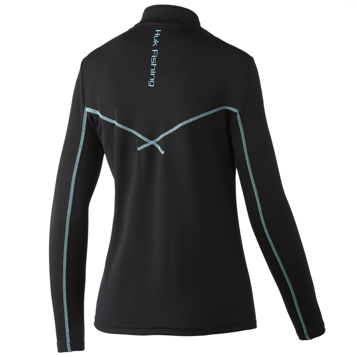 Huk Icon X Solid 1/4 Zip Black Womens — Fishing & Outdoor World