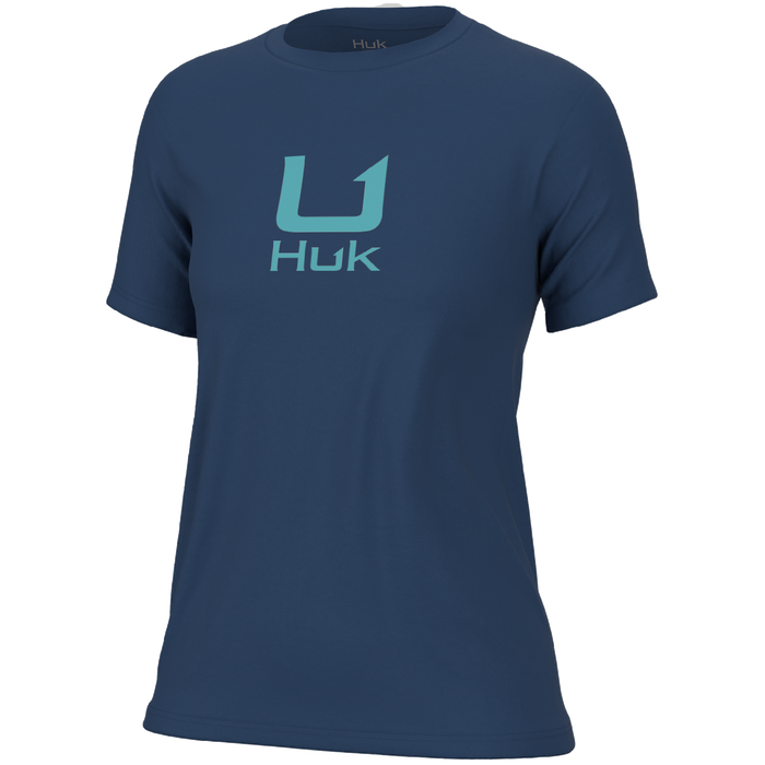 Huk Logo Crew Short Sleeve Tee Set Sail Womens
