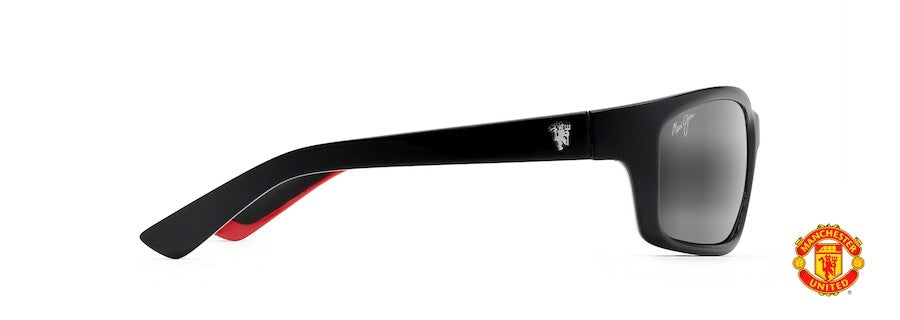 Maui Jim Kanaio Coast Man U Gloss Black, White & Red Neutral Grey Superthin Glass