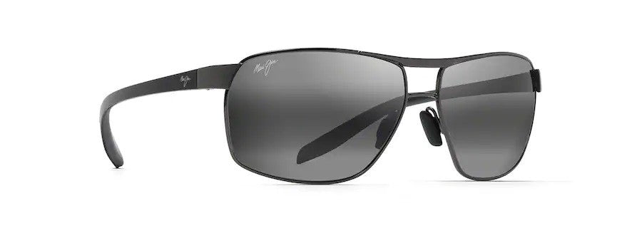 Maui Jim The Bird Dark Gunmetal With Black & Brown Temples Neutral Grey Superthin Glass