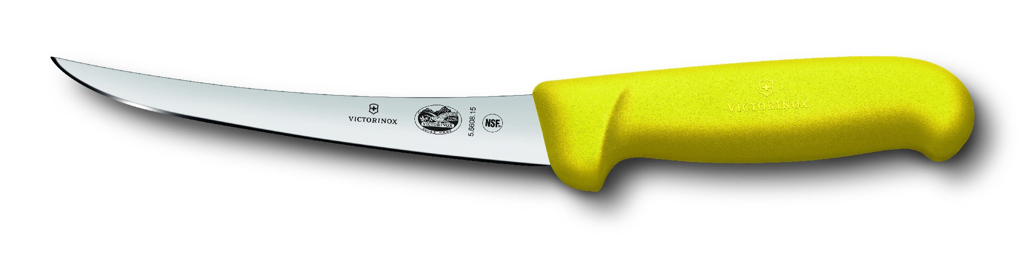 Victorinox Fibrox Curved Narrow 15cm Boning Knife [col:yellow]