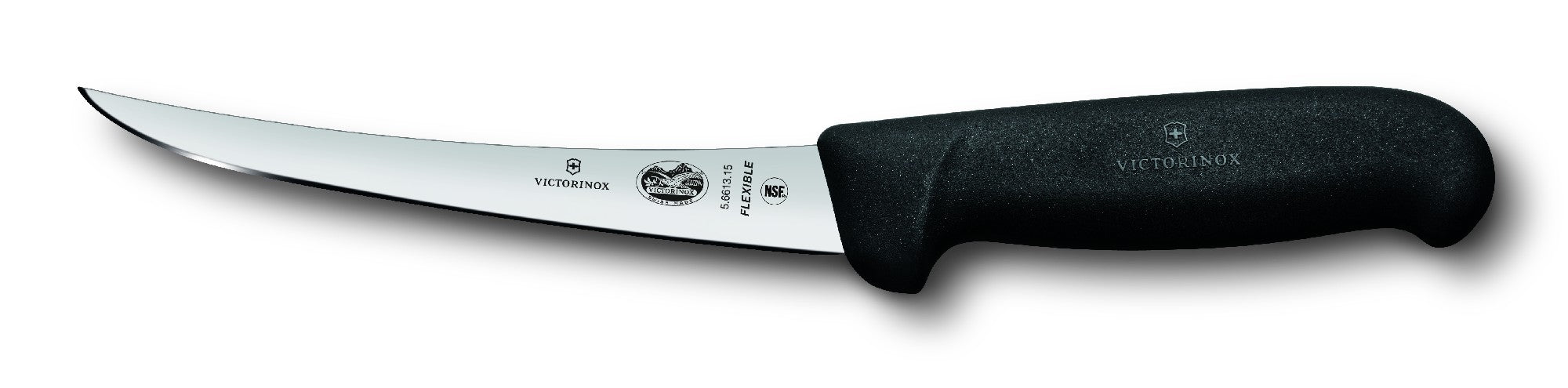 Victorinox Fibrox Curved Flexible Narrow 15cm Boning Knife [col:black]