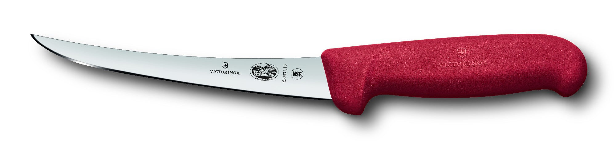 Victorinox Fibrox Curved Narrow 15cm Boning Knife [col:red]