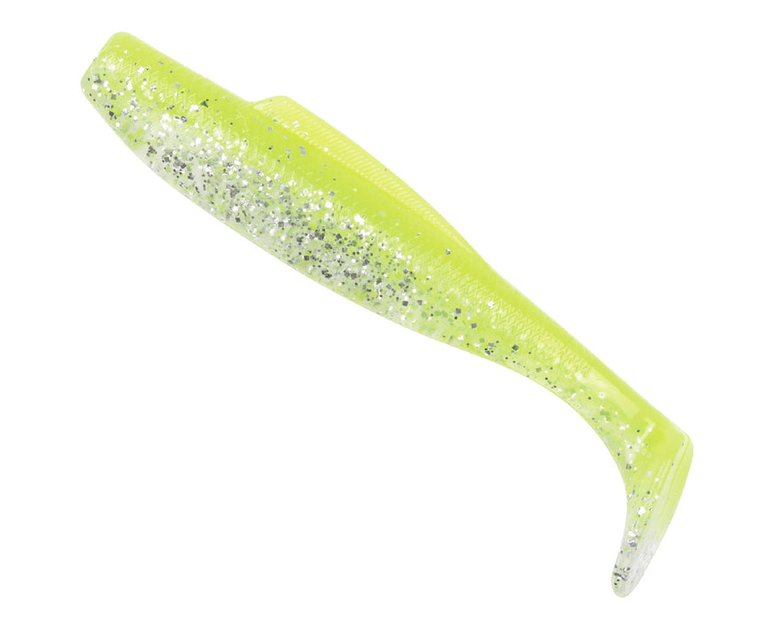 Z-man Diezel Minnowz 5" Soft Plastic Lure 4pk [col:ghost Chartreuse]