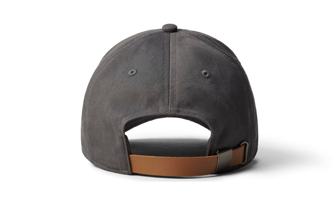 Yeti Leather Logo Badge Hat Dark Grey