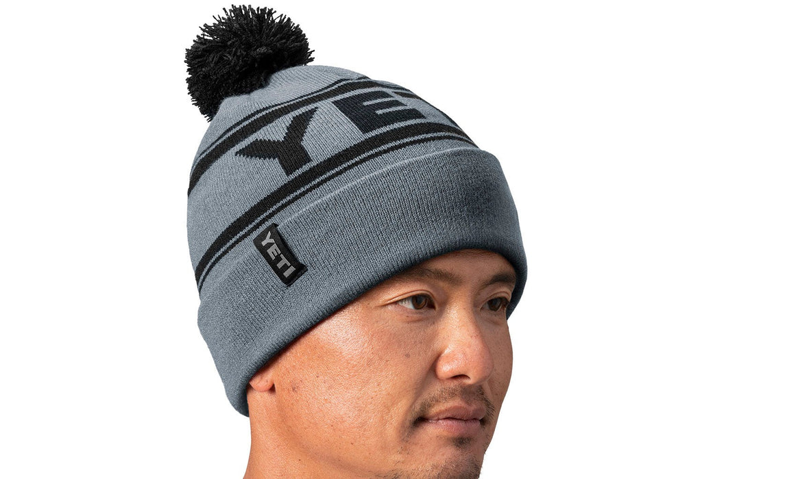 Yeti Retro Knit Beanie Grey/black