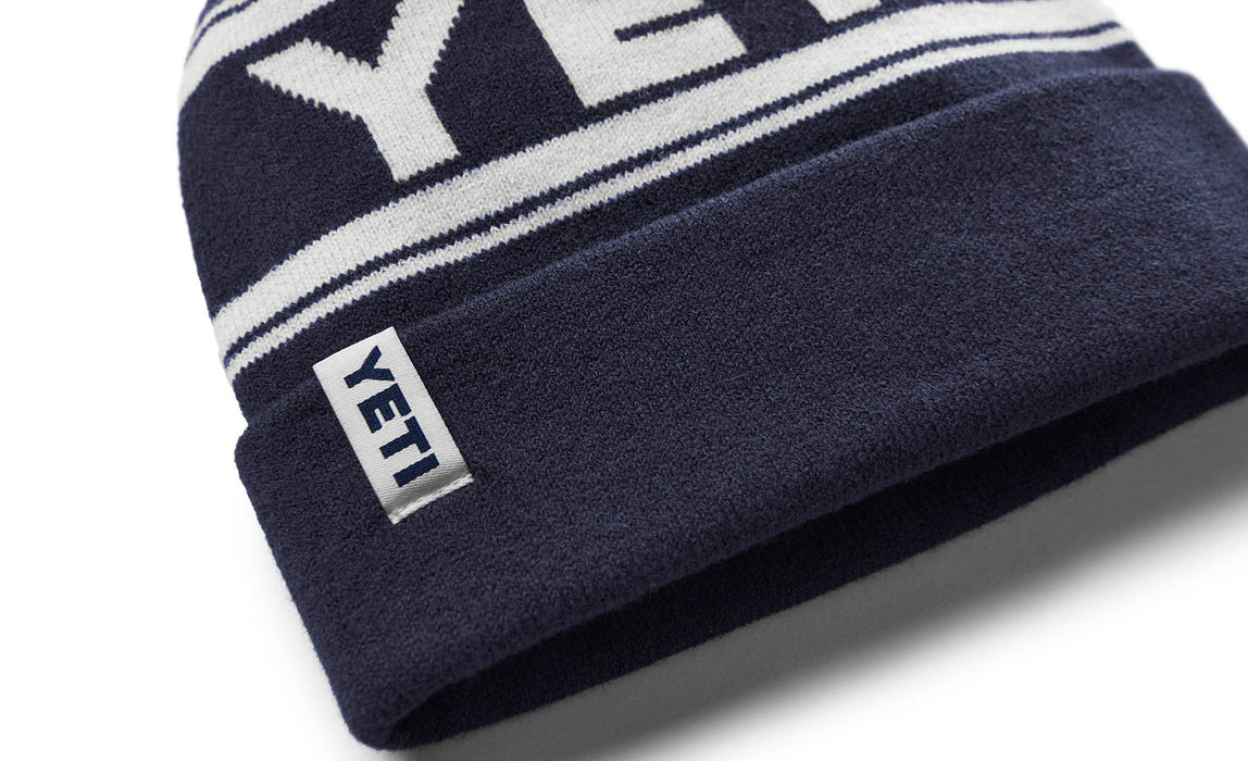 Yeti Retro Knit Beanie Navy/white