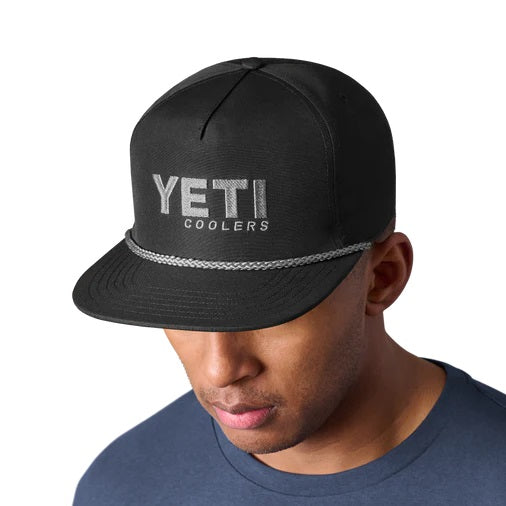Yeti Coolers Flat Brim Rope Cap [col:black]