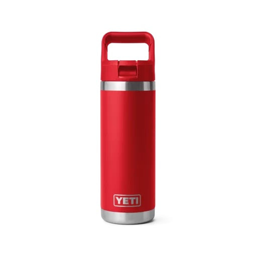 Yeti Rambler 18oz (532ml) Straw Bottle [col:rescue Red]