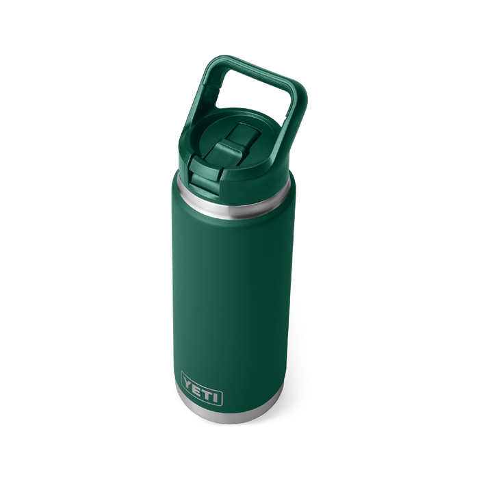 Yeti Rambler 26oz (760ml) Straw Bottle [col:black Forest Green]