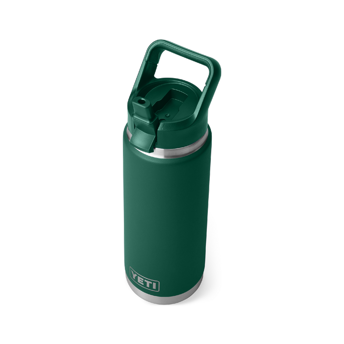 Yeti Rambler 26oz (760ml) Straw Bottle [col:black Forest Green]