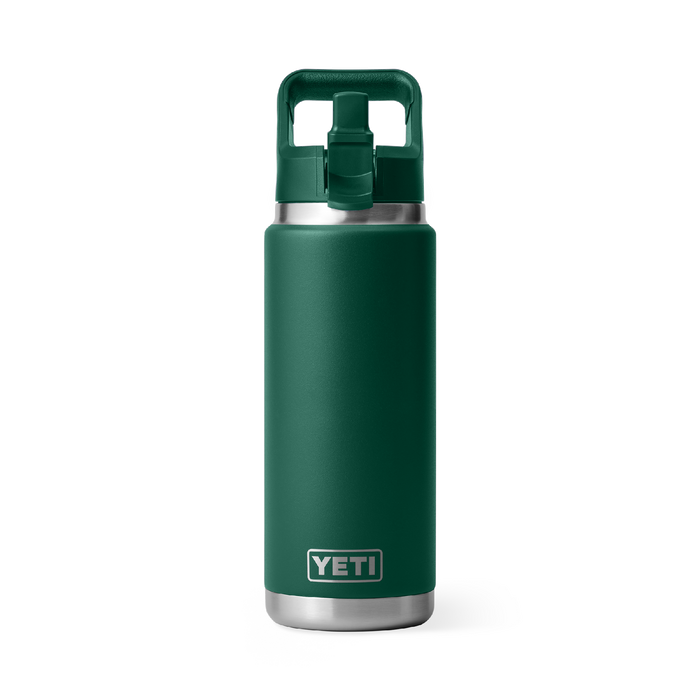 Yeti Rambler 26oz (760ml) Straw Bottle [col:black Forest Green]