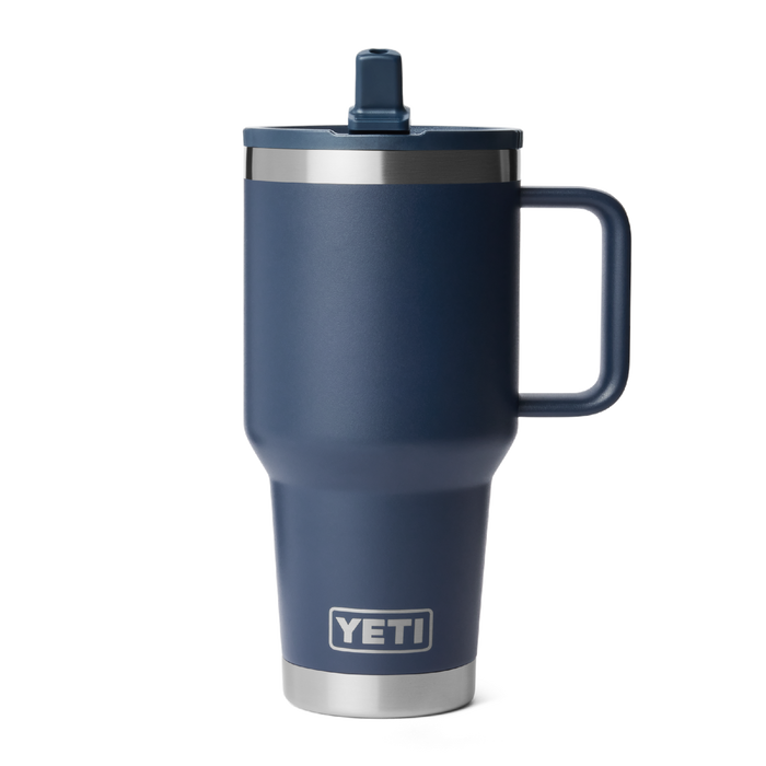 Yeti Rambler 30oz (887ml) Travel Straw Mug [col:navy]