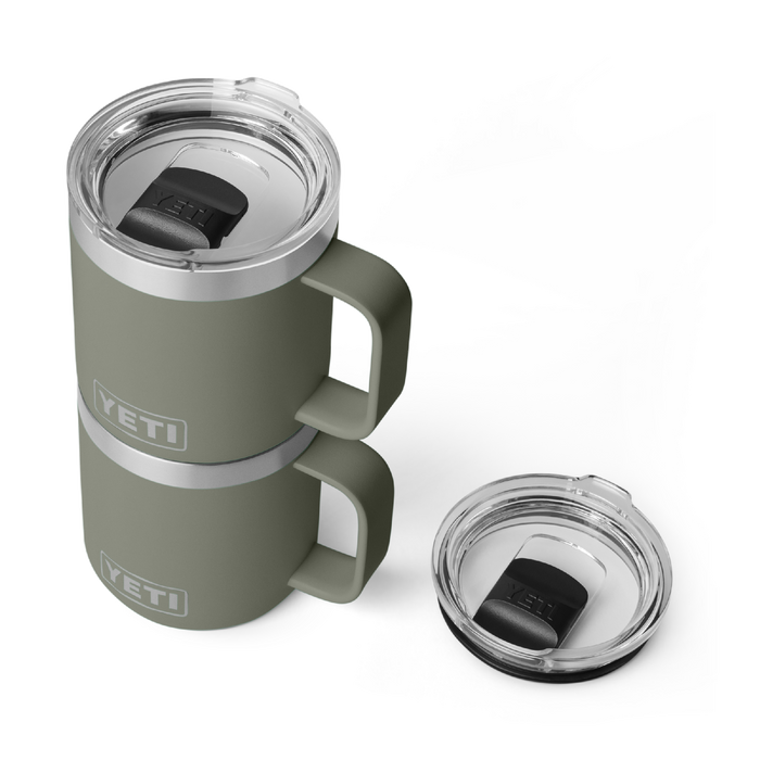 Yeti Rambler 10oz (291ml) Stackable Ceramic Lined Mug [col:pampa Green]