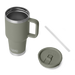 Yeti Rambler 30oz (887ml) Travel Straw Mug [col:pampa Green]