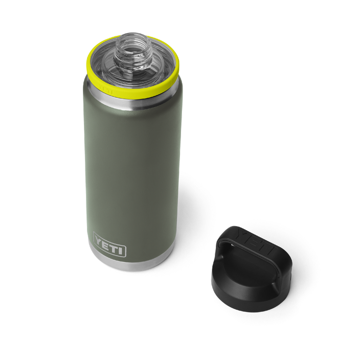 Yeti Rambler 26oz (760ml) Bottle With Chug Cap [col:camp Green/firefly Yellow]