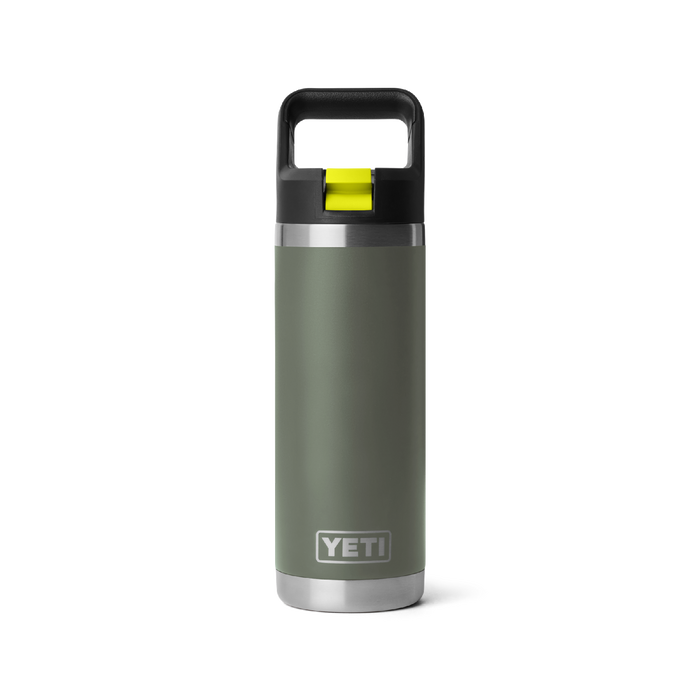 Yeti Rambler 18oz (532ml) Straw Bottle [col:camp Green/firefly Yellow]
