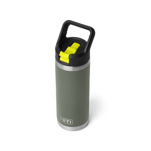 Yeti Rambler 18oz (532ml) Straw Bottle [col:camp Green/firefly Yellow]