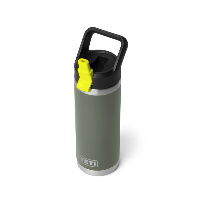 Yeti Rambler 18oz (532ml) Straw Bottle [col:camp Green/firefly Yellow]