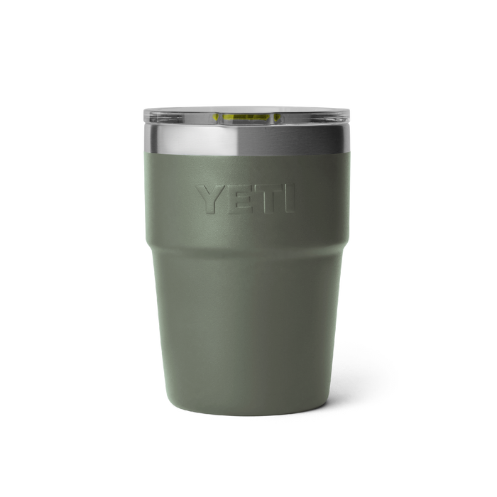 Yeti Rambler 16oz (473ml) Stackable Cup [col:camp Green/firefly Yellow]