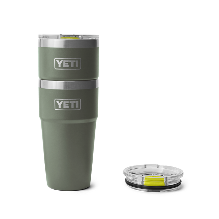 Yeti Rambler 20oz (591ml) Stackable Cup [col:camp Green/firefly Yellow]