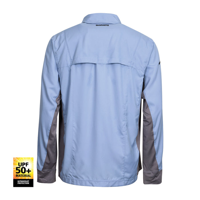 Shimano Pro Stretch Vented Long Sleeve Fishing Shirt- Cloudburst [size:small]