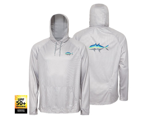 Shimano Tech Tee Hooded Long Sleeve Upf 50+ - Grey Gt [size:medium]