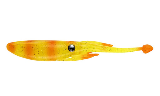 Nomad Live Ops Jerksquid 4" Soft Plastic Lure [col:chartreuse Tiger]