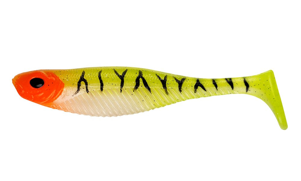 Nomad Live Ops Dozer 5" Soft Plastic Lure [col:chartreuse Tiger]