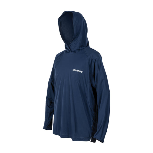 Shimano Performance Hooded Long Sleeve Tech Tee Marlin Navy [size:small]