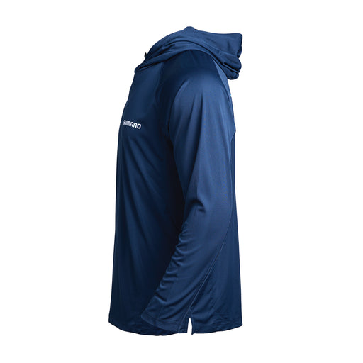 Shimano Performance Hooded Long Sleeve Tech Tee Marlin Navy [size:4xl]